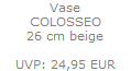 Vase 25 cm 
"Gentle"
schwere Glasqualit�t
geschliffener Rand
Gr��e: (BxH)
160/250 mm