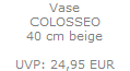 Vase "Noble"
kompakte Zylinderform mit
extr. starkem Eisboden
Gr��e (B/H): 150/250 mm
f�r gro�e Blumen
oder als Windlicht.